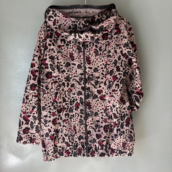 Unique WOMEN'S XL Animal Print Lavender Purple Zip Jacket Hooded Asian Cotton - Picture 3 of 16